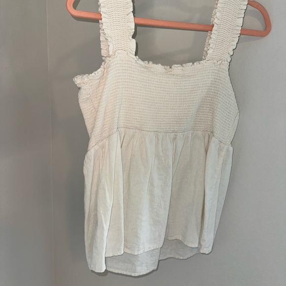 Market & Spruce Cream Ruffle Tank Top - Picture 5 of 7